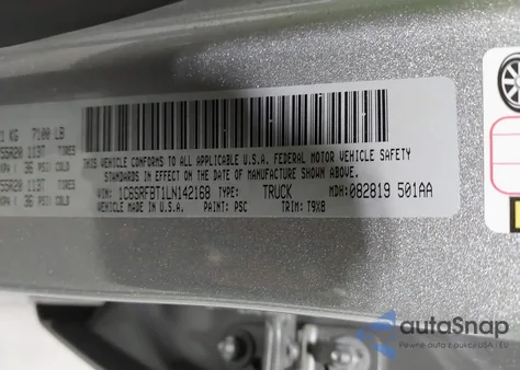 2020 Ram 1500 Big Horn 4X4 6'4 Box from USA, damaged, VIN 1C6SRFBT1LN142168